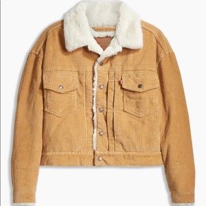 Levi’s Premium Corduroy Faux Fur Lined Trucker Jacket